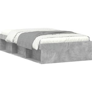 vidaXL - Bedframe - betongrijs - 90x200 - cm