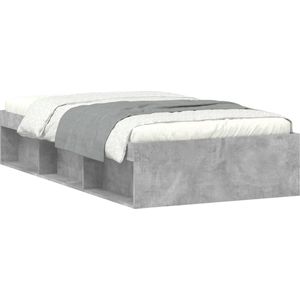 vidaXL - Bedframe - betongrijs - 100x200 - cm