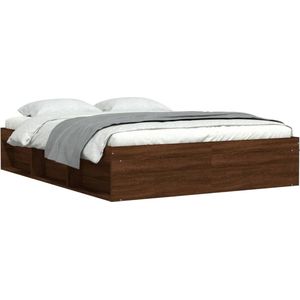 vidaXL - Bedframe - bruin - eikenkleurx190 - cm