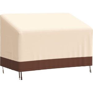 vidaXL Tuinhoes 3-zitsbank 600D 132x71x56/81 cm oxford beige