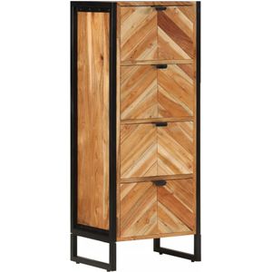 Vidaxl - Badschrank 40x30x100 cm Massivholz Akazie und Eisen