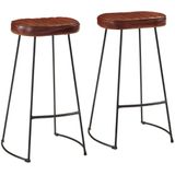 Vidaxl - Gavin-Barhocker 2 Stk. Dunkelbraun 44x37,5x78 cm