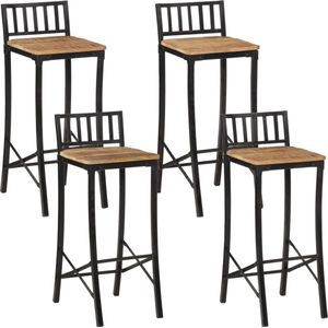vidaXL Barstühle 4 Stk. Raues Massivholz Mango