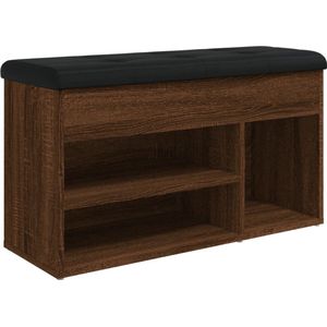 Schoenenrek Zitbank FSR37-W SoBuy Schoenenbank Met Zitkussen – Opbergbank Voor De Hal, Wit, 80x46x35cm, Stevig MDF En Draagvermogen 120 Kg Schoenenrek Bank MDF