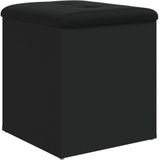 vidaXL - Opbergbank - 42x42x45 - cm - bewerkt - hout - zwart