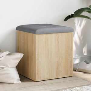 vidaXL Opbergbankje 42x42x45 bewerkt hout sonoma eikenkleurig