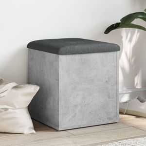 Vidaxl - Sitzbank mit Stauraum Betongrau 42x42x45 cm Holzwerkstoff