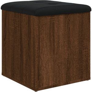 vidaXL - Opbergbankje - 42x42x45 - cm - bewerkt - hout - bruin - eikenkleur