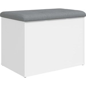 vidaXL Sitzbank mit Stauraum Weiß 62x42x45 cm Holzwerkstoff