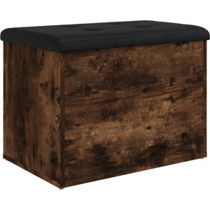 vidaXL Sitzbank mit Stauraum Räuchereiche 62x42x45 cm Holzwerkstoff