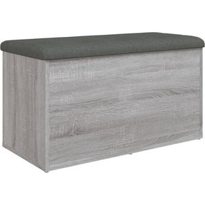 vidaXL Opbergbankje 82x42x45 cm bewerkt hout grijs sonoma eikenkleurig