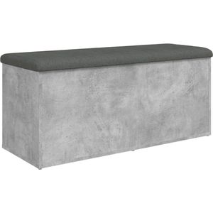 vidaXL-Opbergbankje-102x42x45-cm-bewerkt-hout-betongrijs