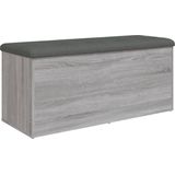 vidaXL-Opbergbankje-102x42x45-cm-bewerkt-hout-grijs-sonoma-eikenkleur