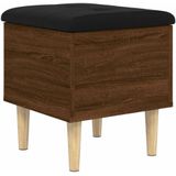 vidaXL - Opbergbankje - 42x42x46 - cm - bewerkt - hout - bruin - eikenkleur