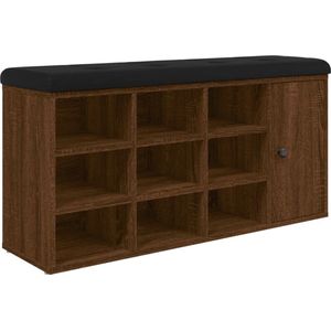 vidaXL Schoenenbank 102x32x50 cm bewerkt hout bruineikenkleurig