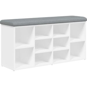 Schuhbank Weiß 102x32x50 cm Holzwerkstoff Vidaxl
