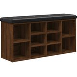 vidaXL Schoenenbank 102x32x50 cm bewerkt hout bruineikenkleurig