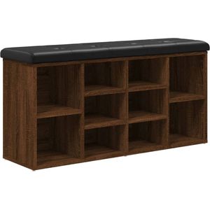 vidaXL Schoenenbank 102x32x50 cm bewerkt hout bruineikenkleurig