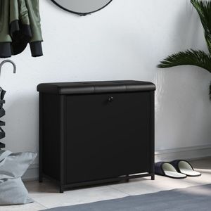 Schuhbank mit Klappe Schwarz 62x32x56 cm Vidaxl