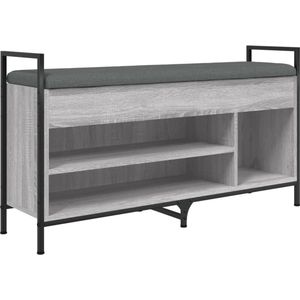 vidaXL Schoenenbank 105,5x32x57,5 cm bewerkt hout grijs sonoma