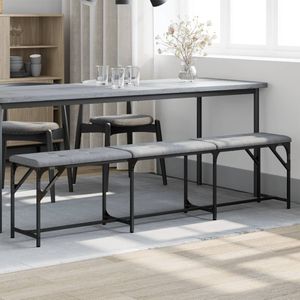 Vidaxl - Essbank Hellgrau 186x32x45 cm Stahl und Stoff