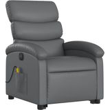 vidaXL Sta-op-massagestoel elektrisch kunstleer grijs