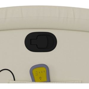 vidaXL Sta-op-massagestoel - Verstelbaar - Kunstleer - Crèmekleurig