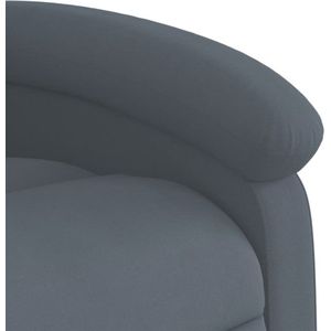 vidaXL - Sta-op-massagestoel - Donkergrijs - Fluweel - Verstelbaar met Massagefunctie