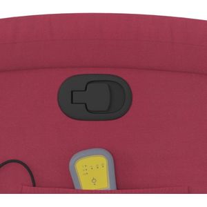 vidaXL - Sta-op-massagestoel - Verstelbaar - Fluweel - Wijnrood