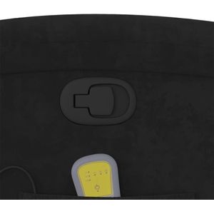 vidaXL Sta-op-Massagestoel - Verstelbaar - Fluweel - Zwart