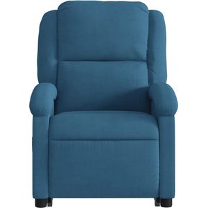 vidaXL - Sta-op-massagestoel - Verstelbaar - Fluweel - Blauw