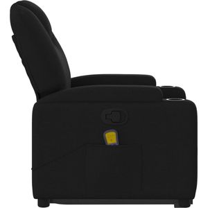 vidaXL Sta-op-massagestoel - Verstelbaar - Stof - Zwart