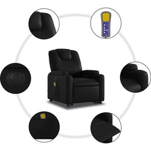 vidaXL - Sta-op-massagestoel - Kunstleer - Zwart - Elektrisch verstelbaar