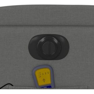 vidaXL - Massagestoel - Donkergrijs - Stof - Elektrisch Verstelbaar