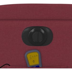 vidaXL - Massagestoel - Elektrisch Verstelbaar - Stof - Wijnrood