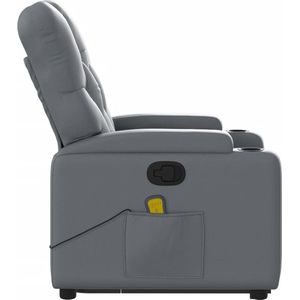 vidaXL - Sta-op-massagestoel - Grijs - Kunstleer - Verstelbaar