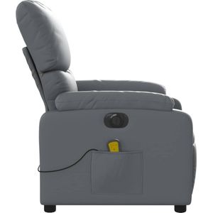 vidaXL - Massagestoel - Verstelbaar - Kunstleer - Grijs