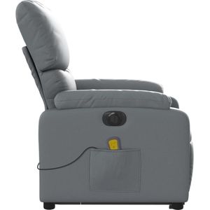vidaXL - Sta-op-massagestoel - Kunstleer - Grijs - Elektrisch