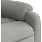 vidaXL Sta-op-fauteuil - Lichtgrijs - Microvezelstof