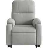 vidaXL Sta-op-fauteuil - Lichtgrijs - Microvezelstof
