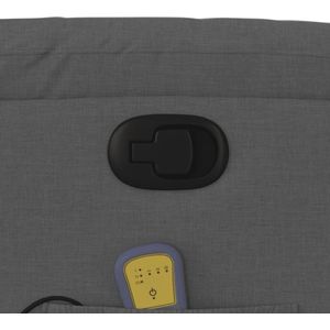 vidaXL Sta-op-massagestoel - Verstelbaar - Donkergrijs - Stof