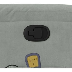 vidaXL - Sta-op-massagestoel - Lichtgrijs - Fluweel - Verstelbaar