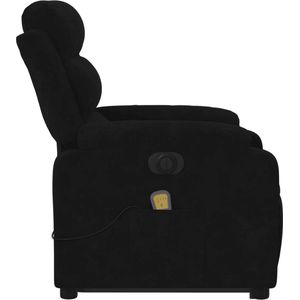 vidaXL - Sta-op-massagestoel - Verstelbaar - Fluweel - Zwart