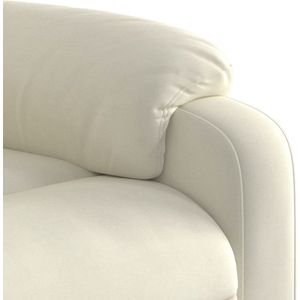 vidaXL Sta-op-massagestoel - Elektrisch Verstelbaar - Fluweel - Crèmekleurig