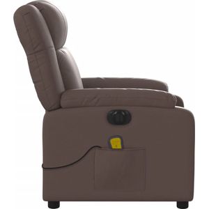 vidaXL - Massagestoel - Kunstleer - Bruin - Elektrisch Verstelbaar