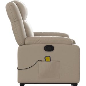 vidaXL Sta-op-massagestoel - Kunstleer - Cappuccino - Verstelbaar met Massagefunctie