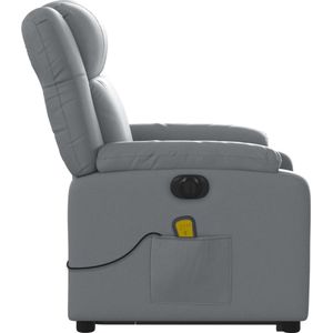 vidaXL Sta-op-Massagestoel - Kunstleer - Grijs - Elektrisch Verstelbaar
