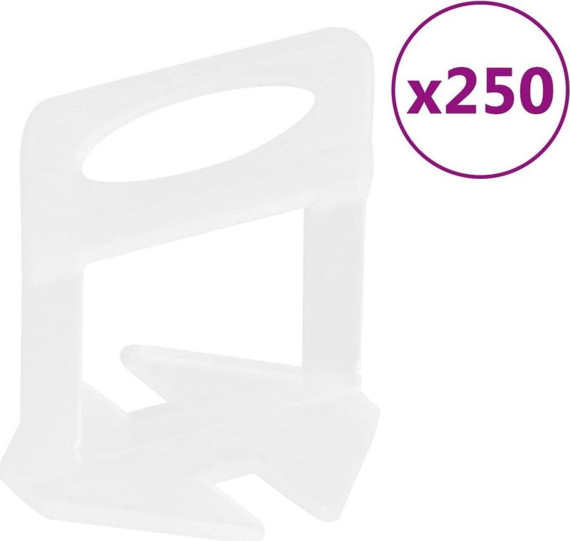 vidaXL - Nivelleerklemmen - voor - tegels - 250 - st - 3 - mm