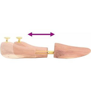 vidaXL Schoenspanner met schoenlepel EU 44-45 massief cederhout