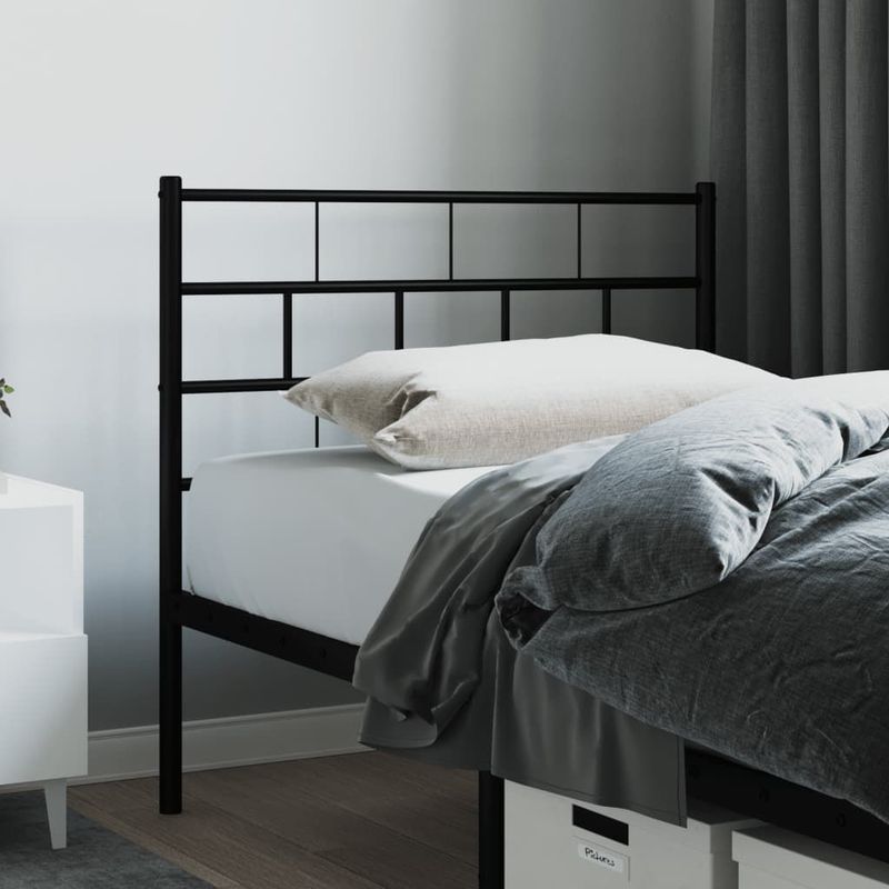 vidaXL Hoofdbord 107 cm metaal zwart